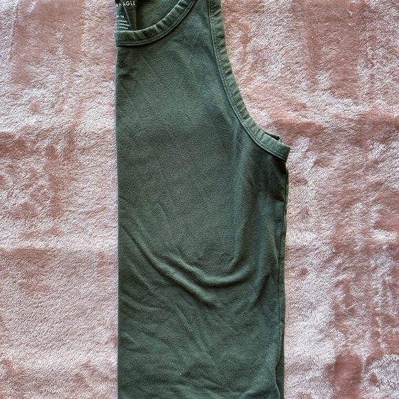 AMERICAN EAGLE set of 3 high neck tank tops green burgundy black - Picture 3 of 4